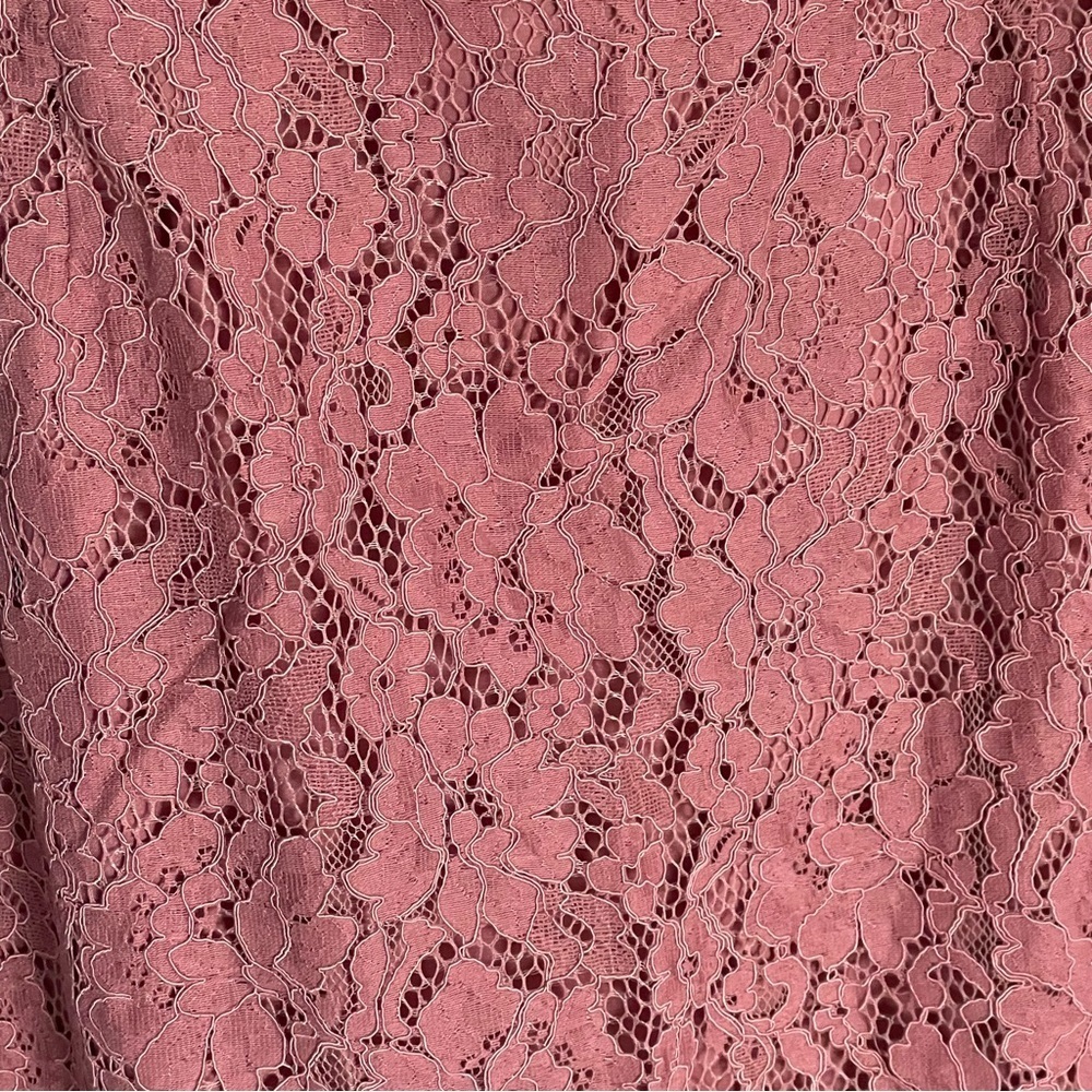 City Chic Blush Lace Off-Shoulder Dress 18 1x pink wiggle plus size - Picture 8 of 11